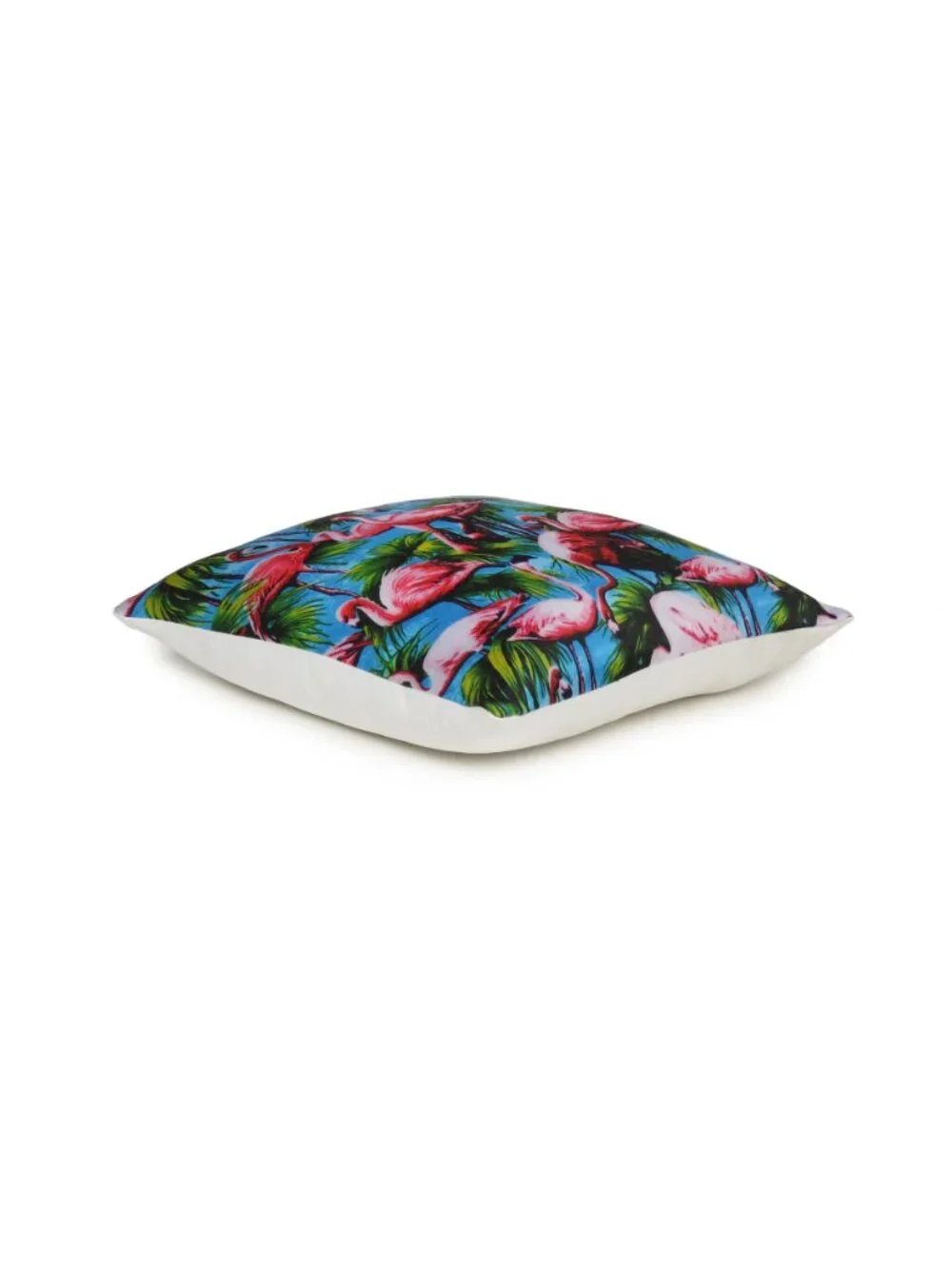 Oussum Bedroom Pillow Case Flamingo Print Cotton Square Cushion Cover  Set of 2